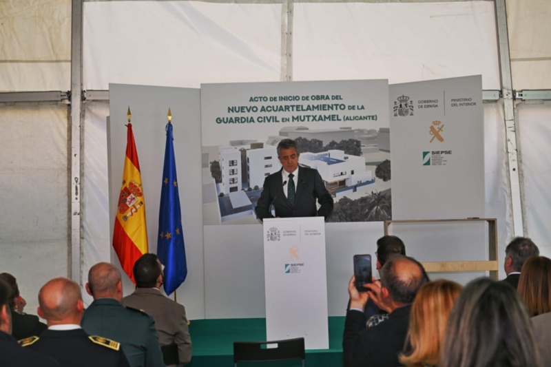 El director general de la Guardia Civil preside el acto de inicio de obras del nuevo cuartel de Mutxamel-Sant Joan (Alicante)