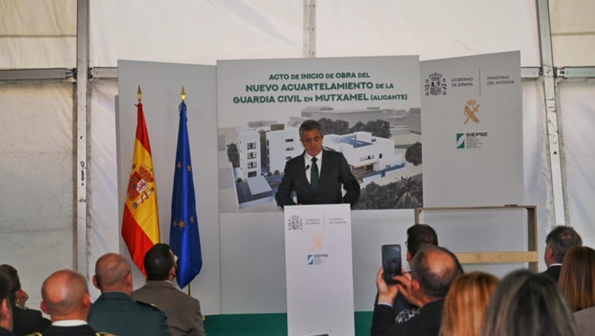 El director general de la Guardia Civil preside el acto de inicio de obras del nuevo cuartel de Mutxamel-Sant Joan (Alicante)