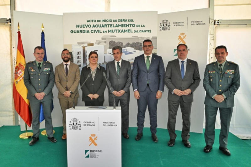 El director general de la Guardia Civil preside el acto de inicio de obras del nuevo cuartel de Mutxamel-Sant Joan (Alicante)