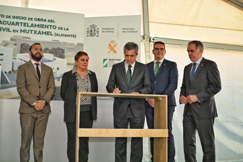 El director general de la Guardia Civil preside el acto de inicio de obras del nuevo cuartel de Mutxamel-Sant Joan (Alicante)