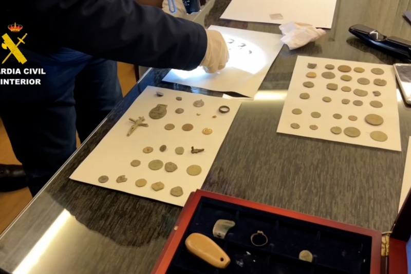 Recuperadas 2.500 piezas arqueológicas del siglo I a.C. de un grupo criminal que expoliaba yacimientos en la provincia de Cáceres