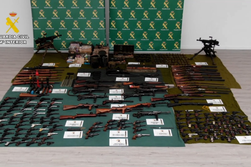 Incautadas 190 armas de fuego y más de 17.000 cartuchos de diversos calibres