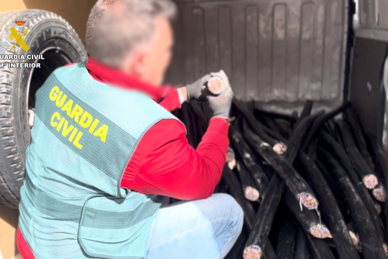La Guardia Civil detiene a 36 personas por robar más de 34 kilómetros de cable en varias provincias