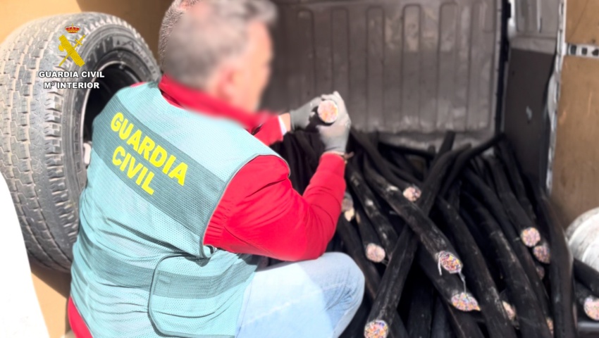 La Guardia Civil detiene a 36 personas por robar más de 34 kilómetros de cable en varias provincias