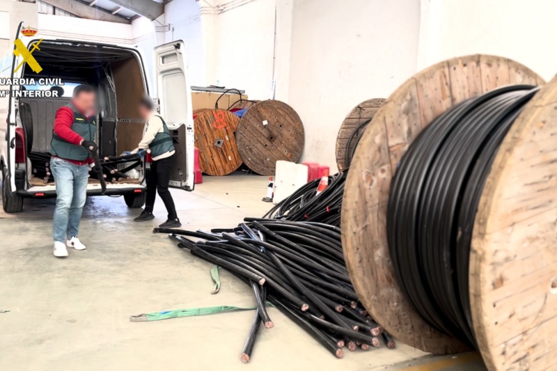 La Guardia Civil detiene a 36 personas por robar más de 34 kilómetros de cable en varias provincias