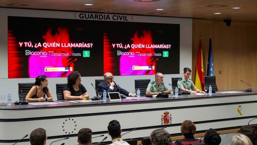 La Guardia Civil y Diaconía España presentan la campaña “Y tú, ¿a quién llamarías?” contra la trata de personas en pisos particulares