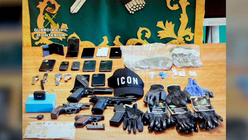 La Guardia Civil desarticula una violenta banda de atracadores especializados en atracos a joyerías y domicilios habitados en el levante español