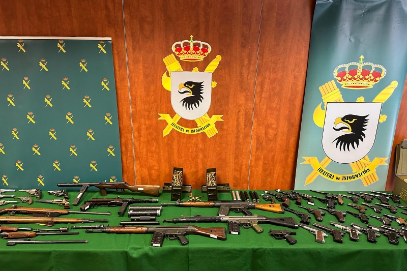 Desarticulada en Jaén y Granada una trama dedicada a la fabricación ilegal y tráfico de armas y municiones