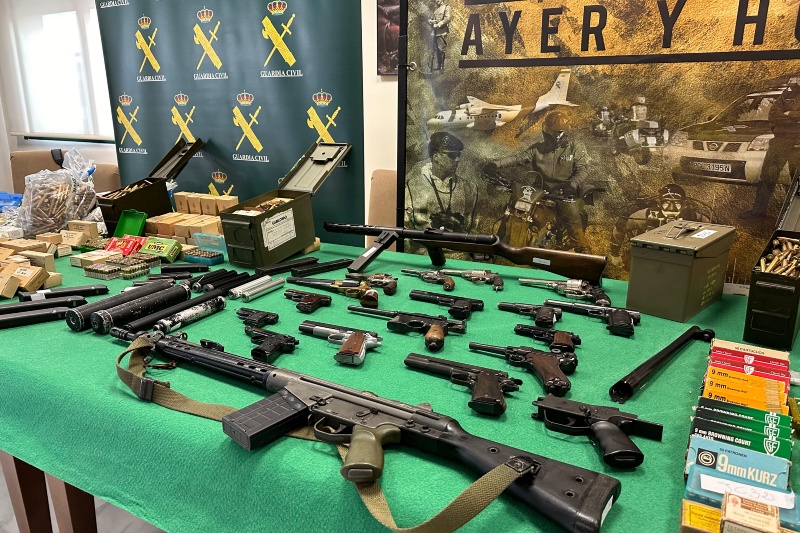 Desarticulada en Jaén y Granada una trama dedicada a la fabricación ilegal y tráfico de armas y municiones