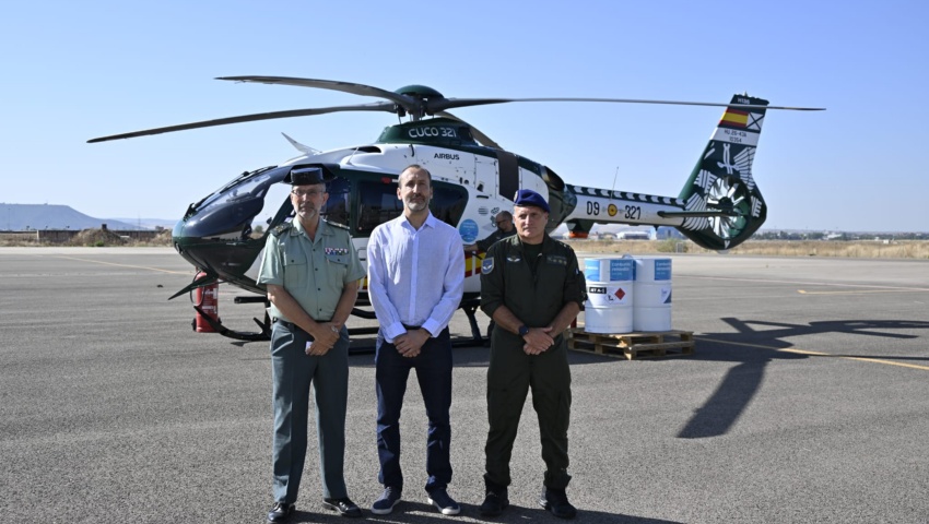 La Guardia Civil comienza a volar con combustible sostenible