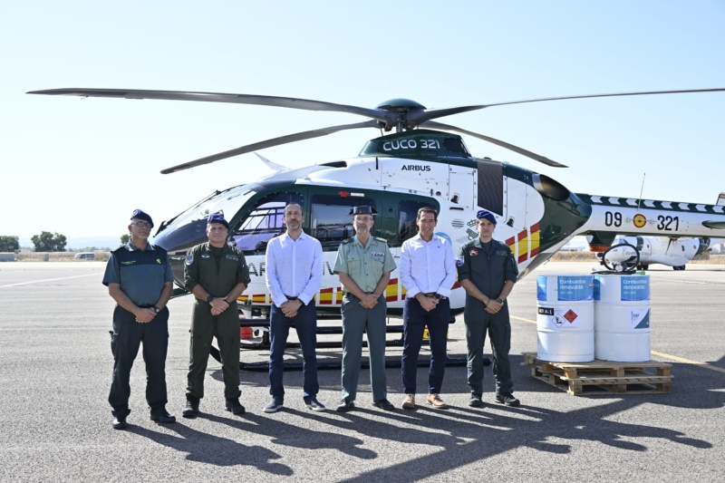 La Guardia Civil comienza a volar con combustible sostenible