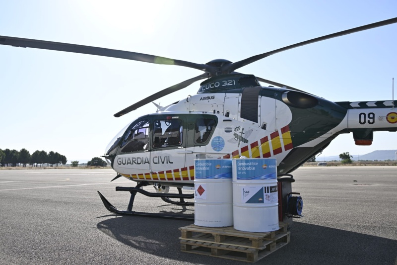 La Guardia Civil comienza a volar con combustible sostenible