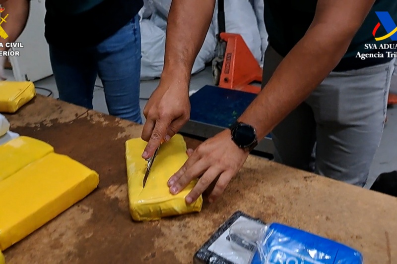 Intervenidos 289 kilogramos de cocaína en un buque mercante procedente de Brasil