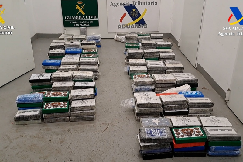 Intervenidos 289 kilogramos de cocaína en un buque mercante procedente de Brasil