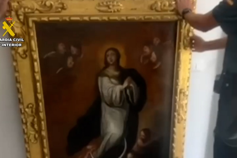 La Guardia Civil recupera una obra de arte del siglo XVIII valorada en 15.000 euros
