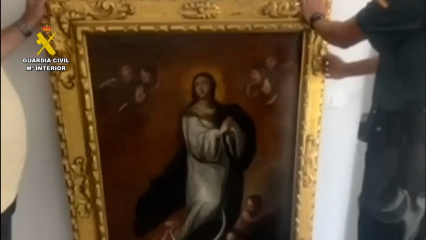 La Guardia Civil recupera una obra de arte del siglo XVIII valorada en 15.000 euros