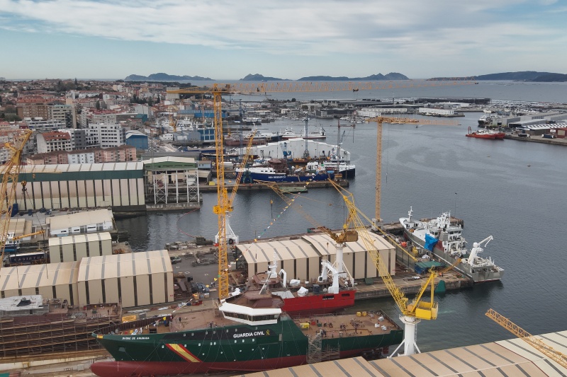 Botadura del nuevo buque oceánico Duque de Ahumada de la Guardia Civil