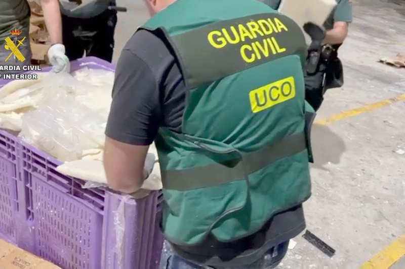 Desarticulada una organización criminal que importaba cocaína oculta en fruta, mediante contenedores con destino al puerto de Sevilla