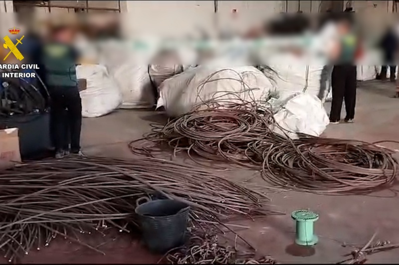 Detenidos por robar más de 24 toneladas de cobre y enviarlo a China para su fundición