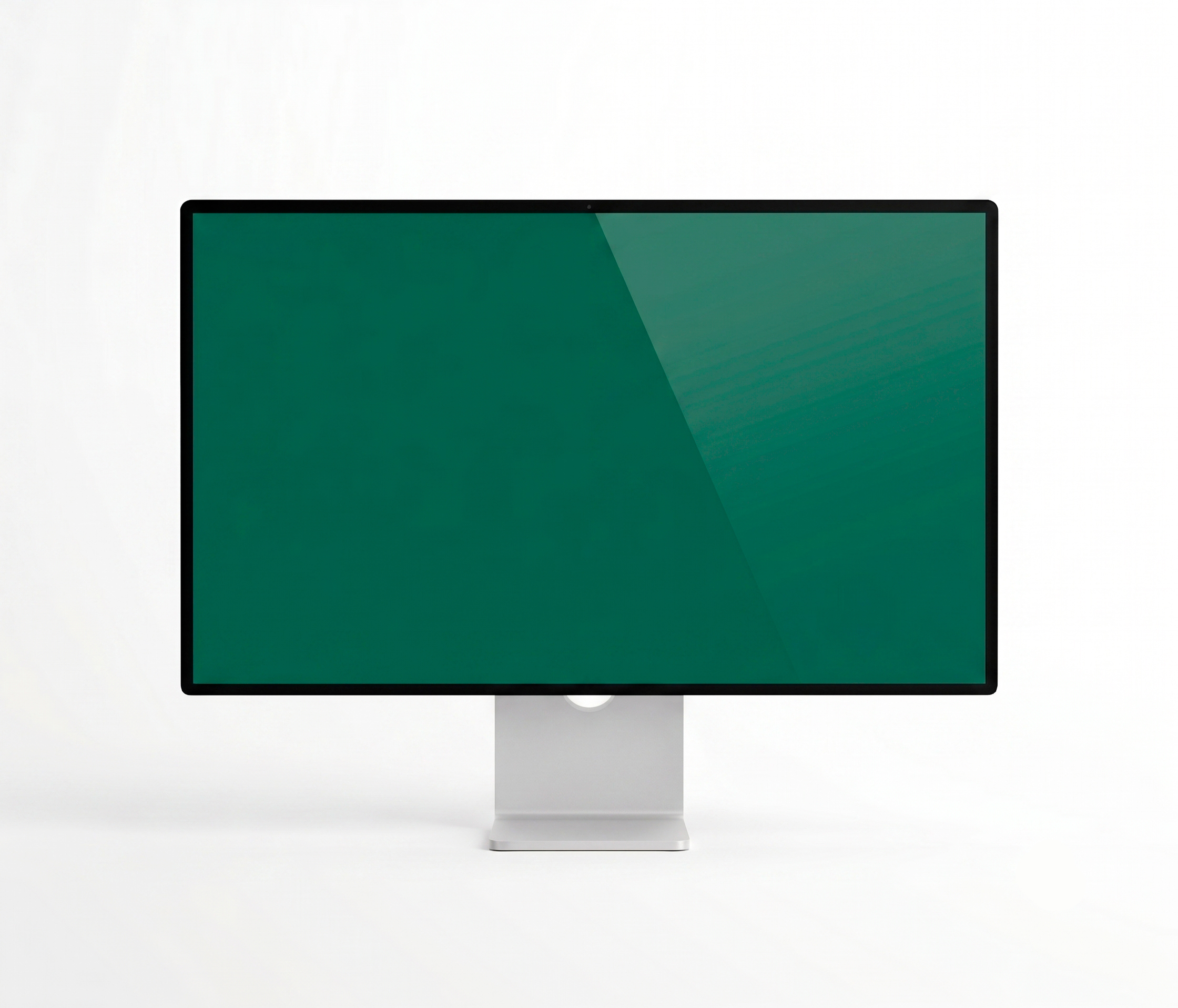 Pantalla de ordenador de sobre de color verde