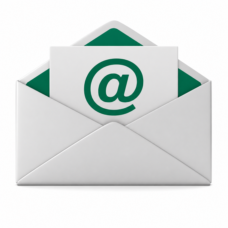 Sobre postal con el símbolo de la arroba
