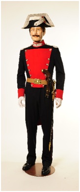 Maniquí de uniforme de la Guardia Civil Veterana, época 1858-68 Maniquí de uniforme de la Guardia Civil Veterana, época 1858-68